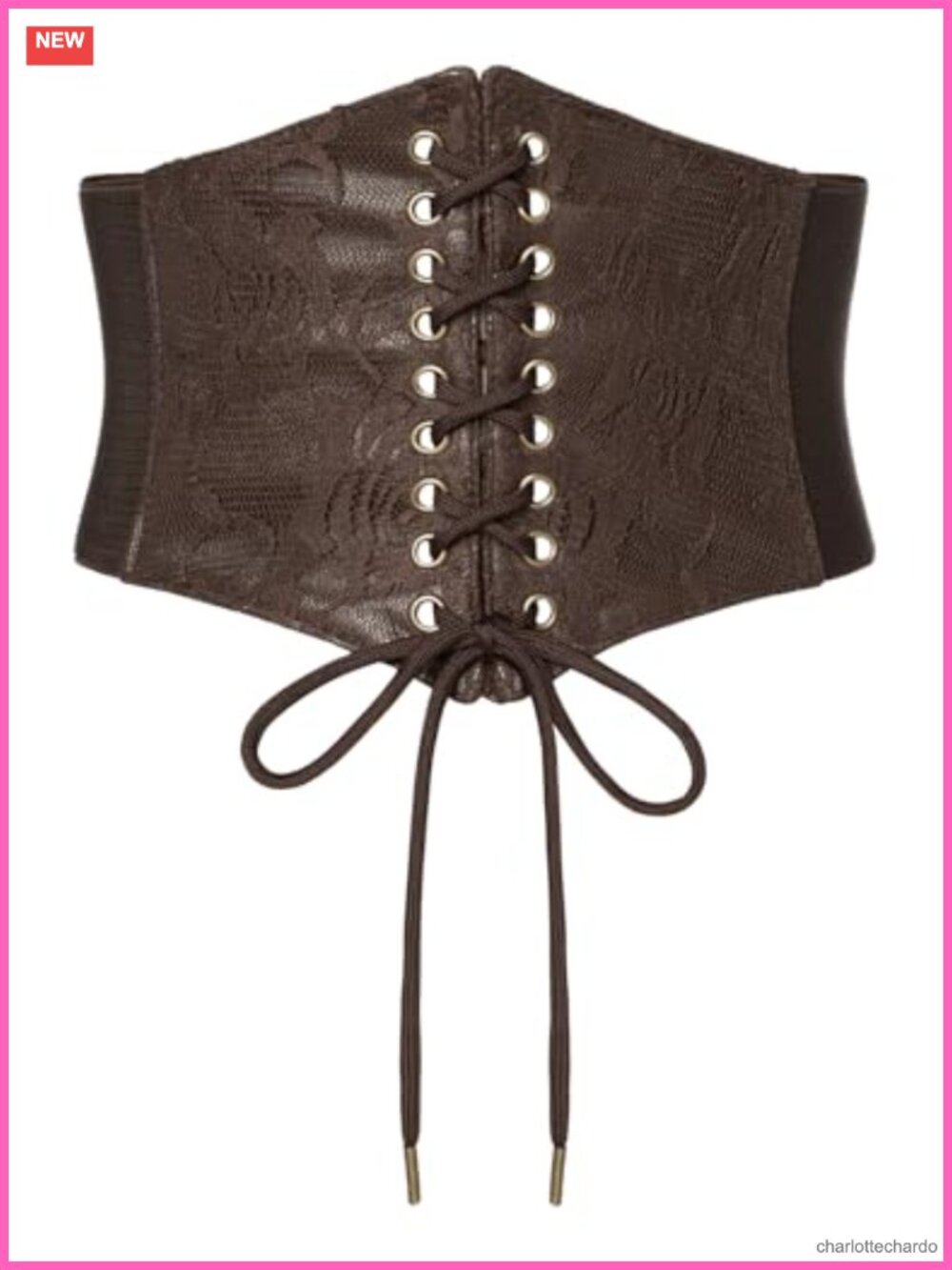 Women's Wide Waist Corset Belt Faux Leather Lace Up Renaissance